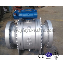 API6d Cast Body Carbon Steel Wcb 3 Pieces Flanged Trunnion Mounted Ball Valve